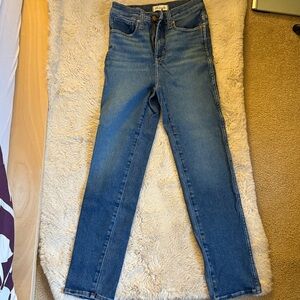 Madewell Stovepipe high rise jeans